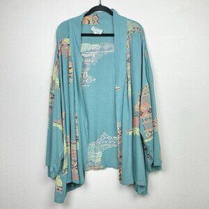 Southwest Indian Foundation Women's 1X Open Front Cardigan Aztec Southwestern